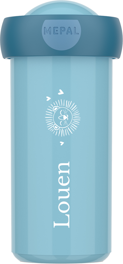 Mepal schoolbeker Campus met naam en lijntekening leeuw