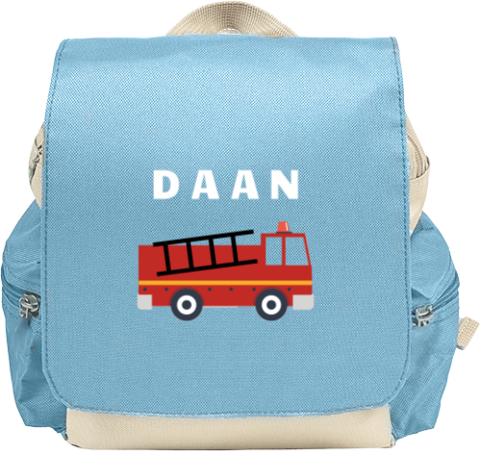 Rugzak Adventure met brandweerauto en naam