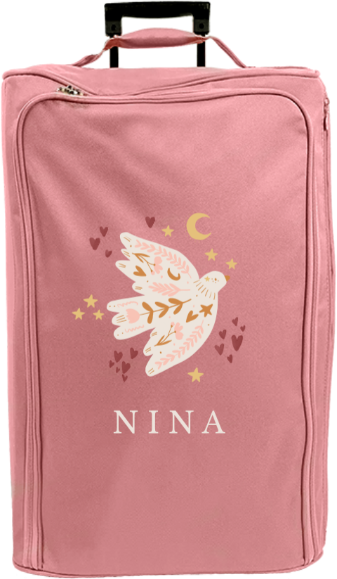 Reistrolley XL met naam en vogel