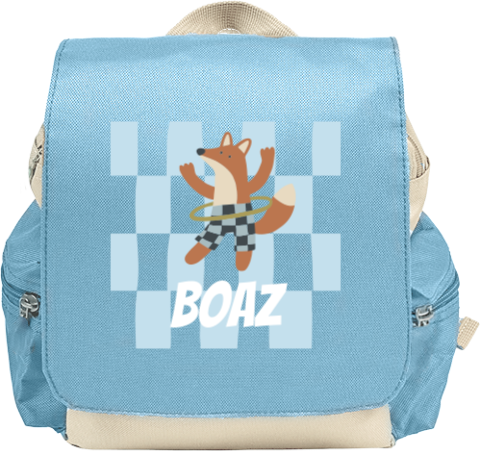 Rugzak Adventure met naam en dansende vos