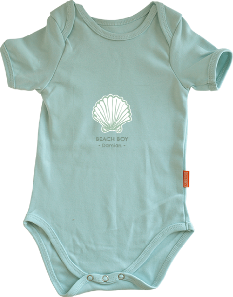 Romper personaliseren met naam en schelp