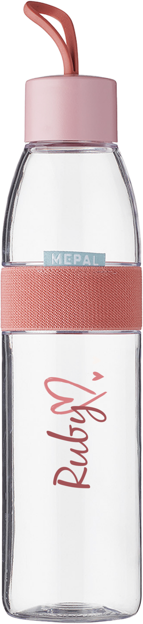 Mepal waterfles Ellipse met hartjes en naam