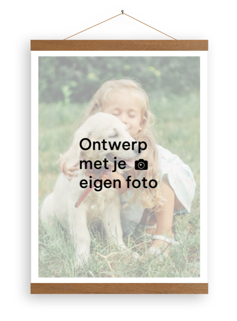 Canvasposter met latjes en eigen foto personaliseren