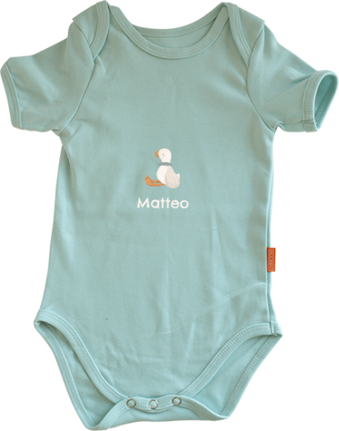 Romper bedrukken met naam en schattig eendje