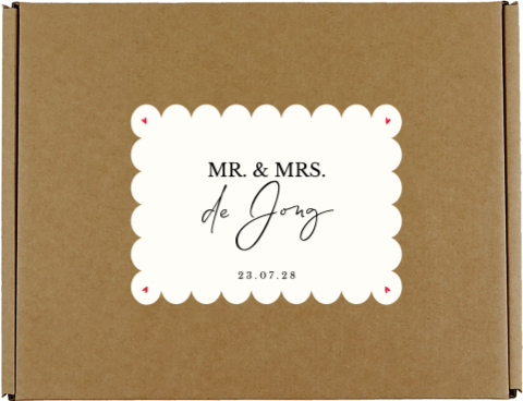 Cadeaudoos bedrukken bruiloft trendy