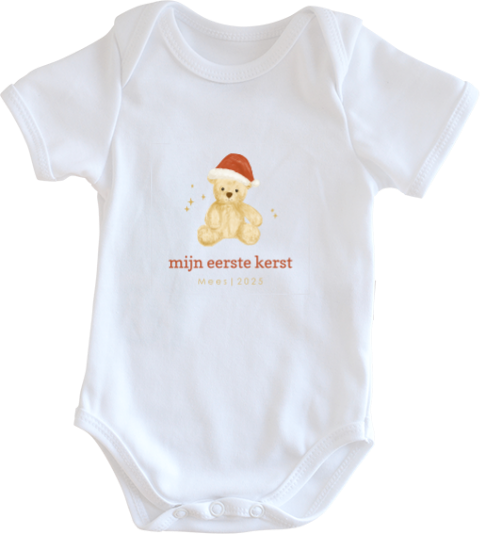 Mijlpaal rompertje eerste kerst met beer