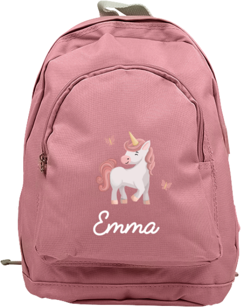 Rugzak Junior met naam en unicorn