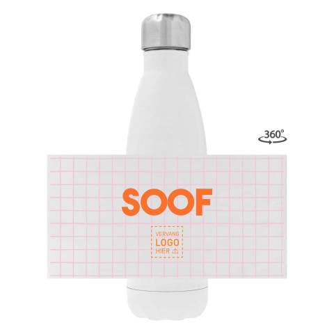 Thermosfles met gepersonaliseerd design als origineel relatiegeschenk