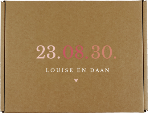 Huwelijk cadeaudoos met datum