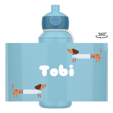 Mepal pop-up drinkfles met teckels