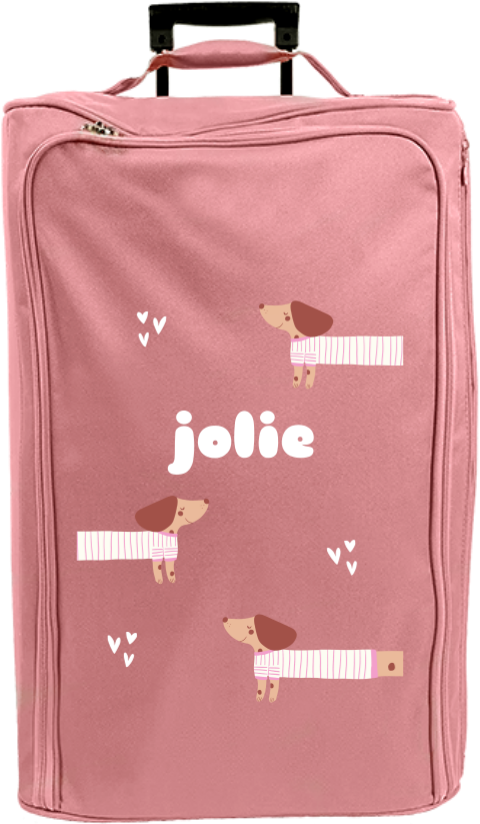 Reistrolley XL met naam en teckel