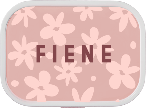 Mepal lunchbox Campus met naam en bloemen patroon