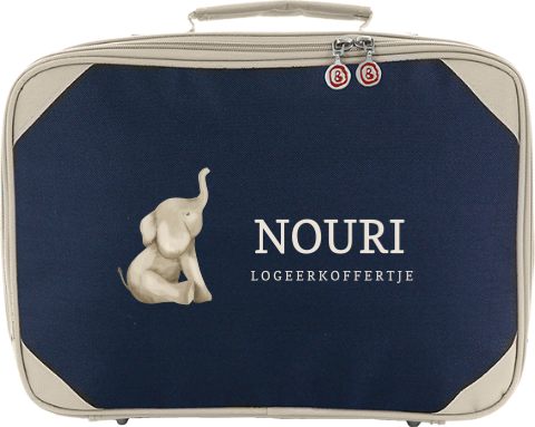 Koffertje met olifant en naam