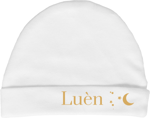 Babymutsje met naam en maantje