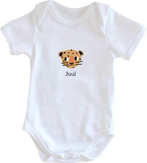 Rompertje met cheetah en naam