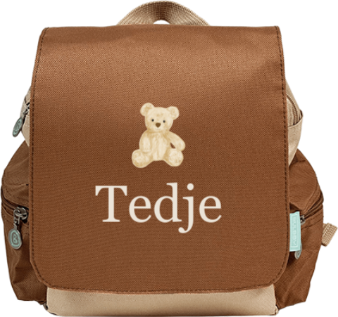 Rugzak Adventure met naam en teddybeer