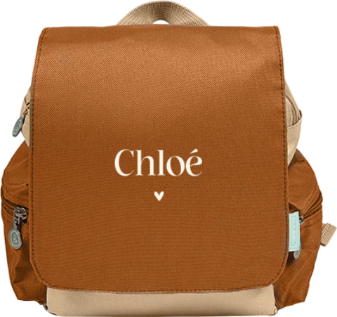 Rugzak Adventure met klassieke typografie en hartje