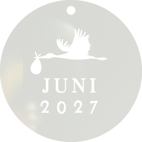 Aryl kerst hanger met zwangerschapsaankondiging