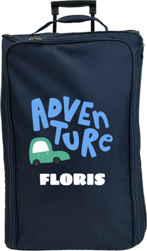 Reistrolley XL met vrolijke letters en auto