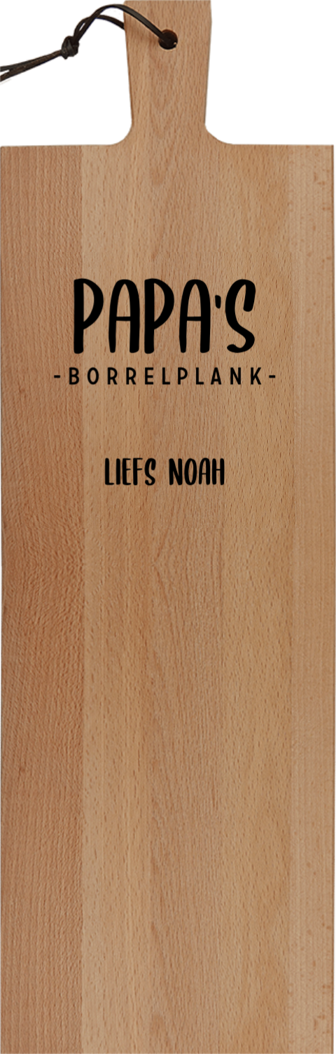 Borrelplank met tekst voor Vaderdag | Staand