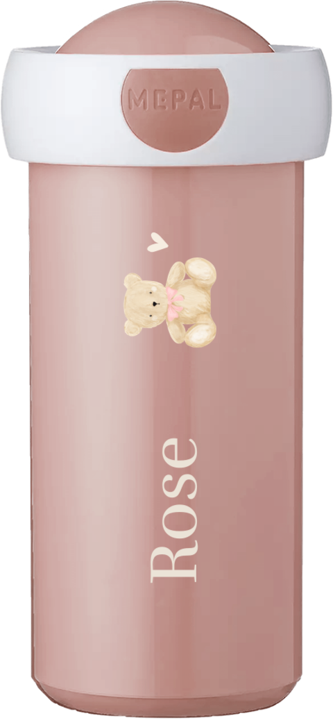 Mepal Campus schoolbeker met teddybeer en naam