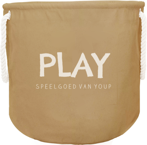 Speelgoed opbergzak met naam "PLAY"