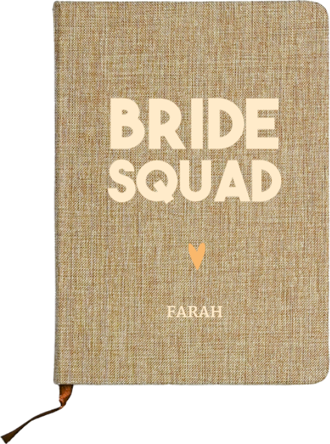 Linnen notitieboekje bruiloft ceremoniemeester