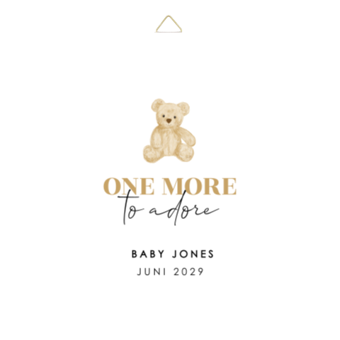 Zwangerschapsaankondiging tegeltje met teddybeer en eigen tekst