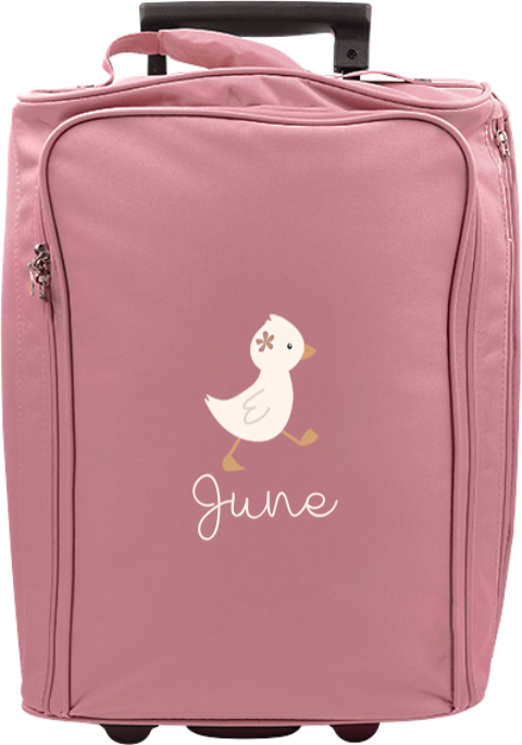 Reistrolley met lief eendje en naam