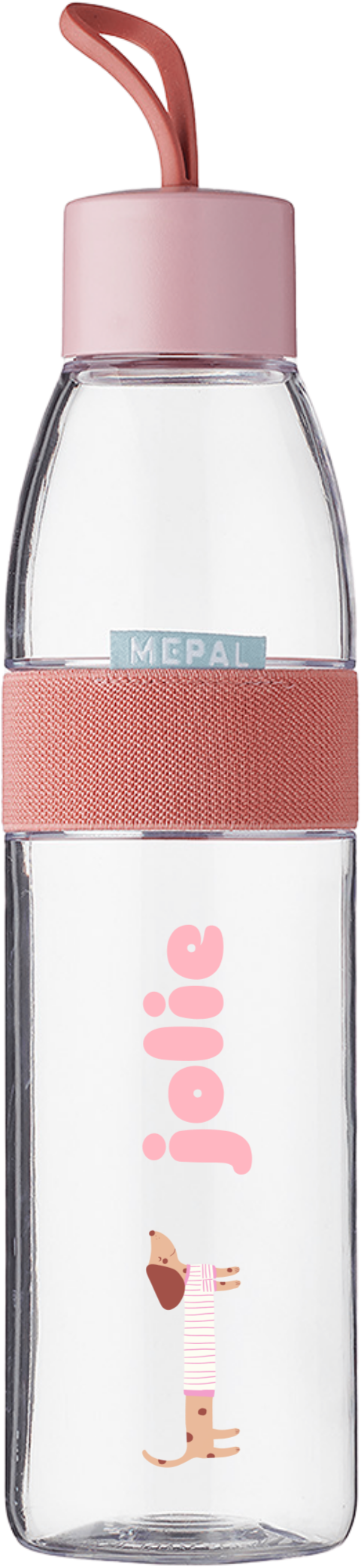 Mepal waterfles Ellipse met naam en teckel