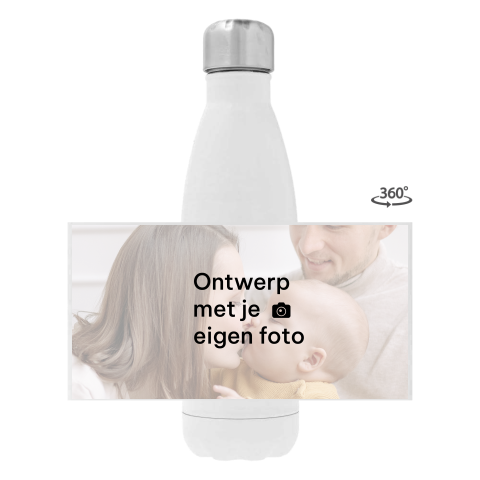 Rvs drinkfles met eigen foto personaliseren