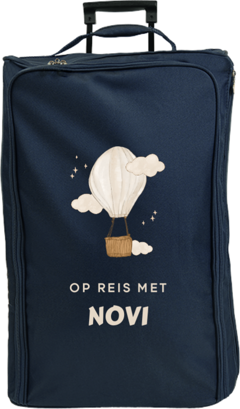 Reistrolley XL met naam en luchtballon