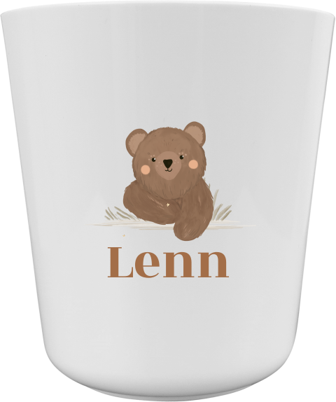 Kinderbeker met naam en lief beertje