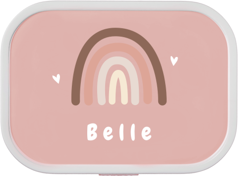 Mepal lunchbox Campus met naam en regenboog