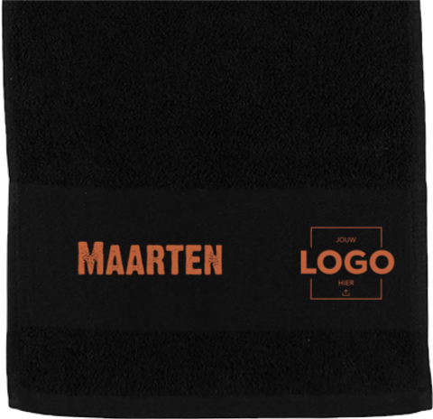Golfhanddoek personaliseren met naam en logo