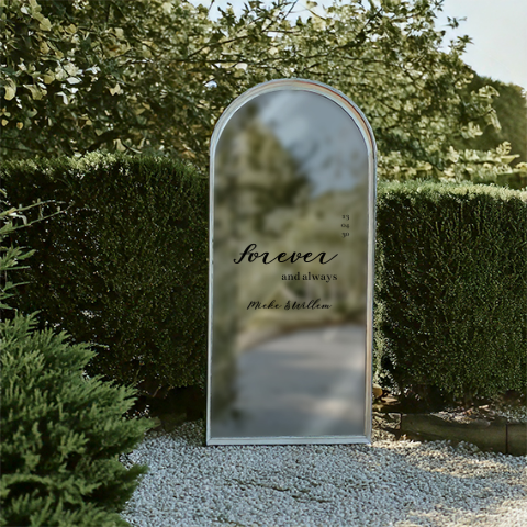 Bruiloft spiegelsticker Forever and Always