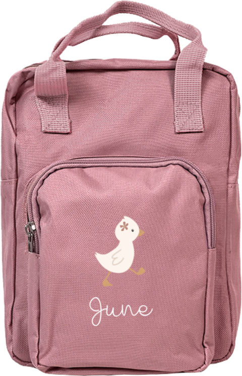 Rugzak Classic met naam en eendje