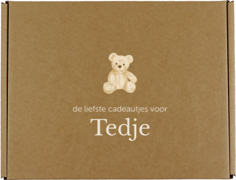 Cadeaudoos kraamcadeau met teddybeer