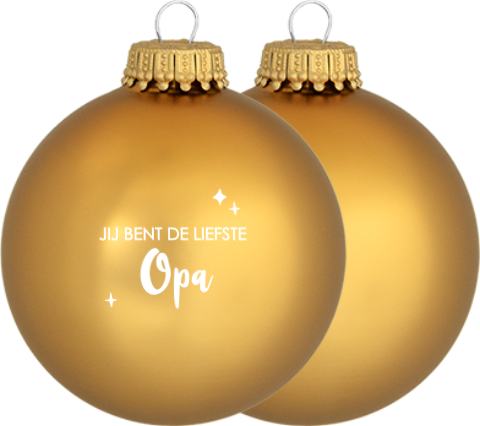 Kerstbal gepersonaliseerd voor opa | Set van 2