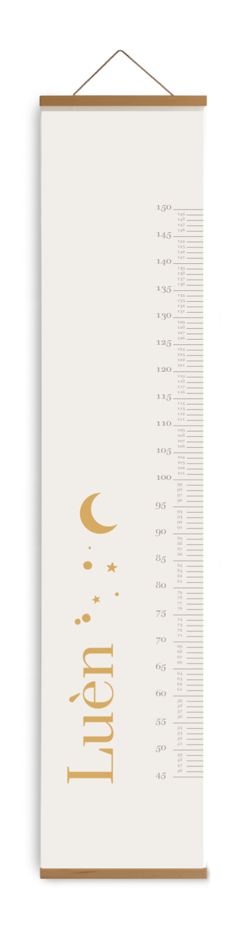 Groeimeter kinderkamer met maan en sterren