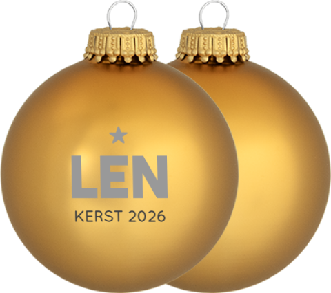Baby's eerste kerstbal met naam