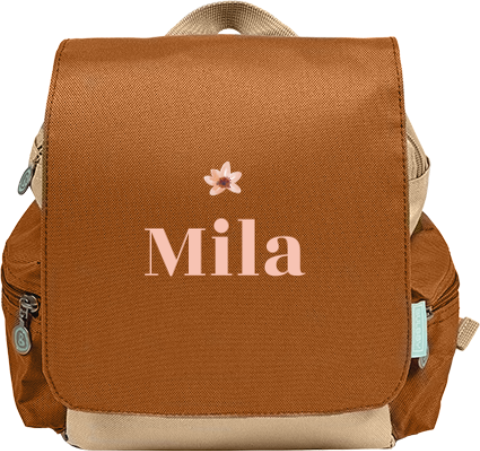 Rugzak Adventure met bloemetje en naam