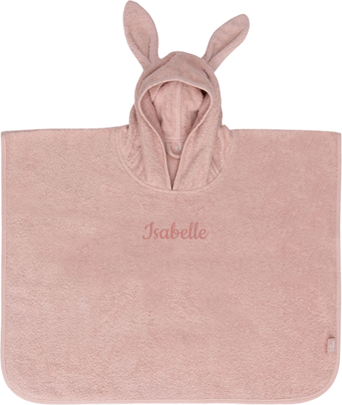 Badponcho Jollein met geborduurde naam