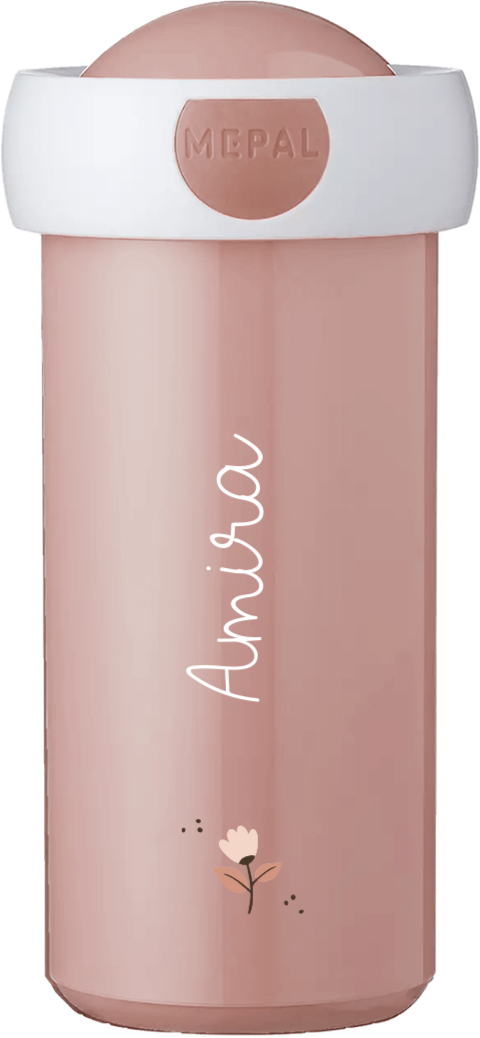 Mepal drinkbeker Campus met naam en bloem