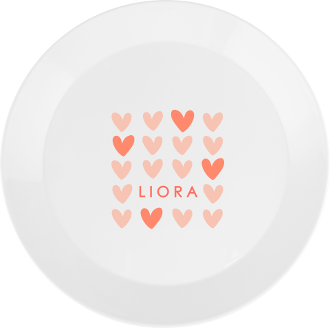 Kinderbordje met hartjes patroon en naam