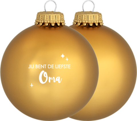 Gepersonaliseerde kerstbal voor oma  | Set van 2