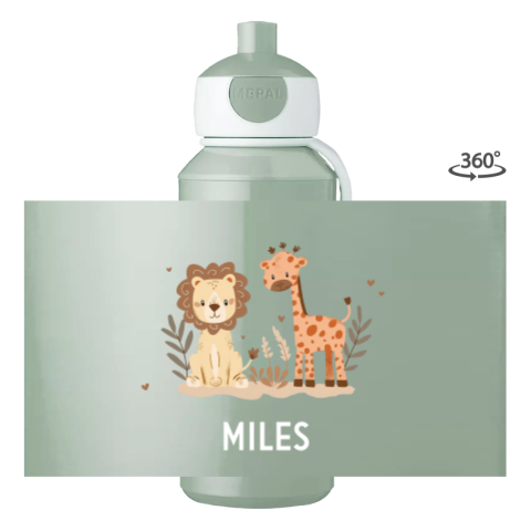 Mepal pop-up drinkfles met naam en dieren