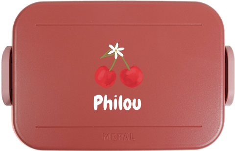 Mepal lunchbox Campus met naam en kersen
