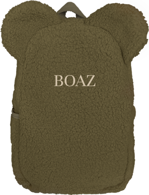 Teddy rugzak met naam en oortjes 