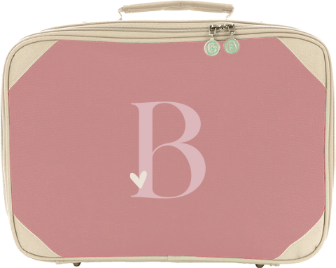 Koffertje met groot initiaal en hartje